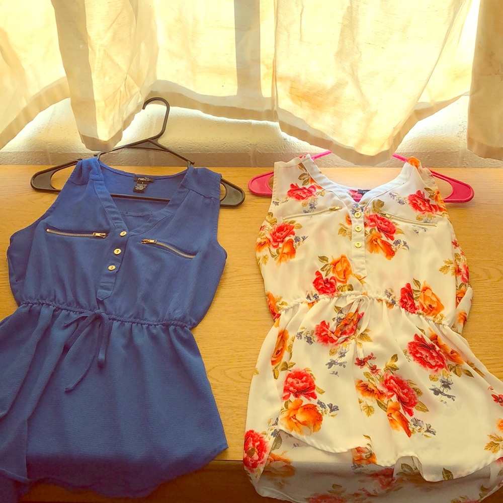 Set of Rue21 summer tank tops.